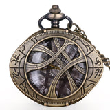 Doctor Who Theme Eye Pattern Hunter Quartz Pocket Watch Vintage Necklace Chain Retro Fob Watch Men Pendant Women Clock Best Gift