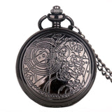Doctor Who Theme Eye Pattern Hunter Quartz Pocket Watch Vintage Necklace Chain Retro Fob Watch Men Pendant Women Clock Best Gift