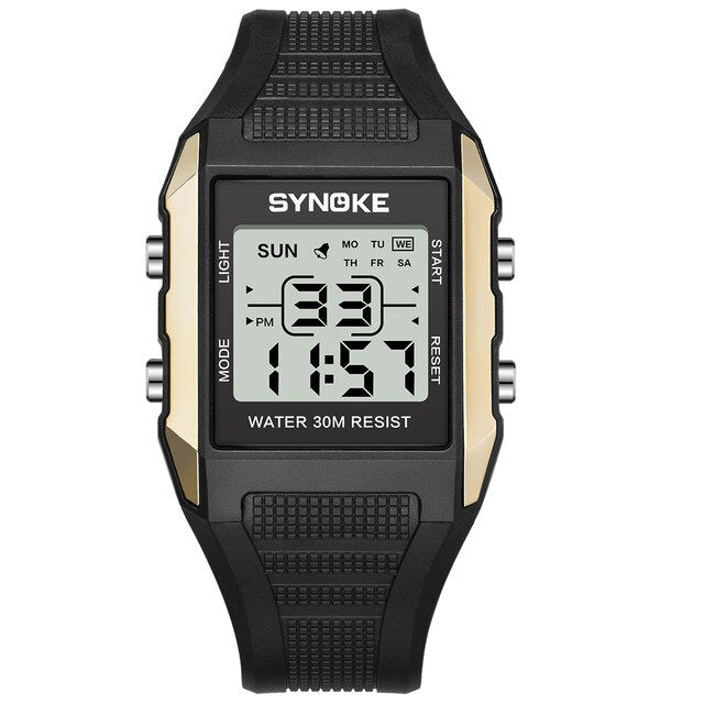 SUMTOCK Men Watch Digital LED Watch Waterproof Luminous Dial Alarm Timing Multifunction Watches relogios digitais desportivos
