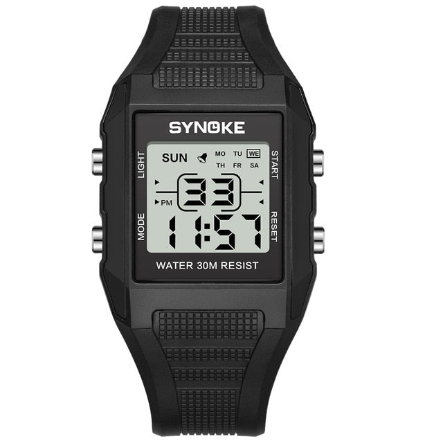 SUMTOCK Men Watch Digital LED Watch Waterproof Luminous Dial Alarm Timing Multifunction Watches relogios digitais desportivos