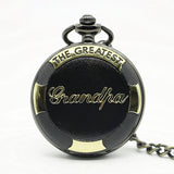 THE GREATEST Unisex Quartz Pocket Watch With Fob Chain Mens Bronze Pocket Watches Gift for Grandpa Men