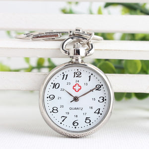 1PC No Waterproof Watches elderly Clear Large Numbers Nurse Pocket Watches Keys Holders Watches Student Tests Nurse Watches