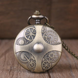 Retro Gold Fashion Hollow Gear Steampunk Quartz Pocket Watch Stainless Steel Pendant For Men Women
