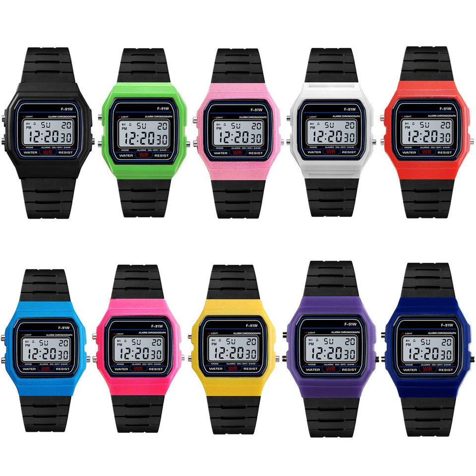 Unisex Silicone Waterproof Electronic Fashion Watch  Casual Sports Digital Watch Square LED Watch