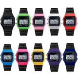 Unisex Silicone Waterproof Electronic Fashion Watch  Casual Sports Digital Watch Square LED Watch