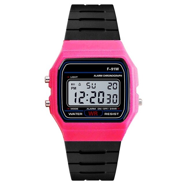 Unisex Silicone Waterproof Electronic Fashion Watch  Casual Sports Digital Watch Square LED Watch