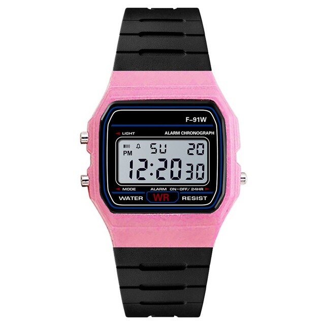 Unisex Silicone Waterproof Electronic Fashion Watch  Casual Sports Digital Watch Square LED Watch