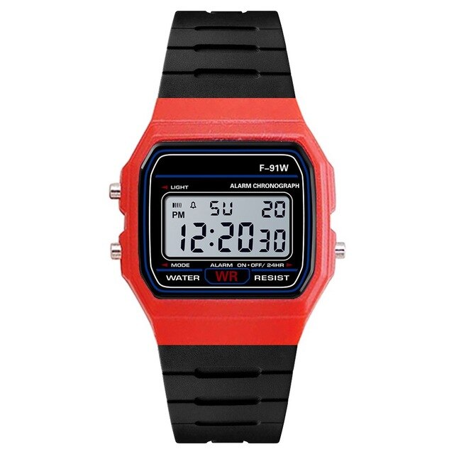 Unisex Silicone Waterproof Electronic Fashion Watch  Casual Sports Digital Watch Square LED Watch