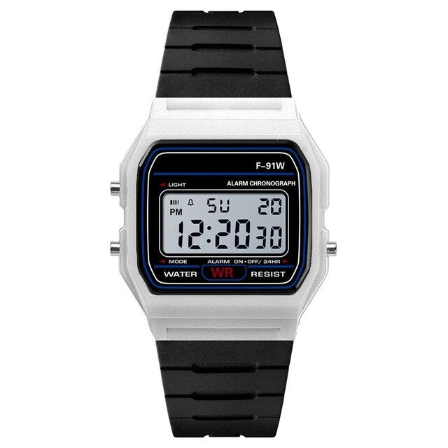 Unisex Silicone Waterproof Electronic Fashion Watch  Casual Sports Digital Watch Square LED Watch