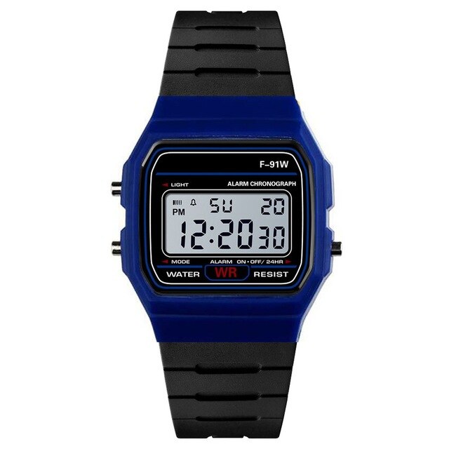 Unisex Silicone Waterproof Electronic Fashion Watch  Casual Sports Digital Watch Square LED Watch