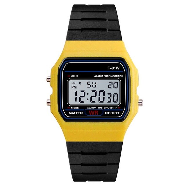 Unisex Silicone Waterproof Electronic Fashion Watch  Casual Sports Digital Watch Square LED Watch