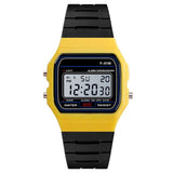 Unisex Silicone Waterproof Electronic Fashion Watch  Casual Sports Digital Watch Square LED Watch