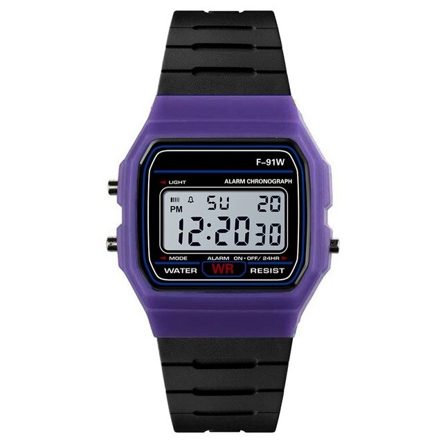 Unisex Silicone Waterproof Electronic Fashion Watch  Casual Sports Digital Watch Square LED Watch