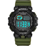 Popular Outdoor Sports Men Alarm Chronograph Silicone Band Luminous Digital Writs Watch