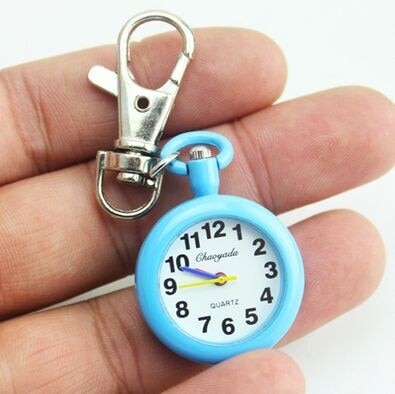 Hot Popular Women's Cute Nurse Fob Brooch Pocket Watch Bronze Quartz vintage pocket watch Movement Keychain Keyring Watch