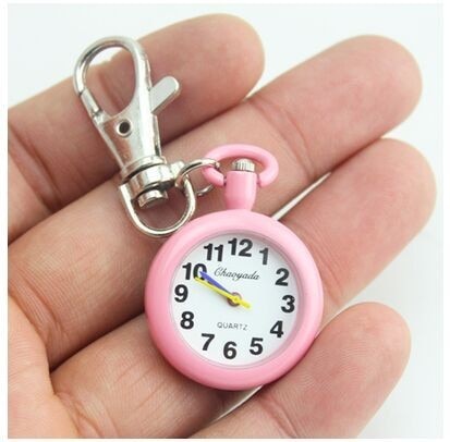Hot Popular Women's Cute Nurse Fob Brooch Pocket Watch Bronze Quartz vintage pocket watch Movement Keychain Keyring Watch