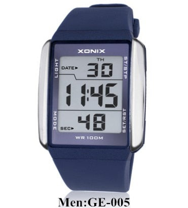Hot!!! Men Sports Watches Waterproof 100m Outdoor Fun Multifunction Digital Watch Swimming Running LED Wristwatch Montre Homme