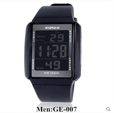 Hot!!! Men Sports Watches Waterproof 100m Outdoor Fun Multifunction Digital Watch Swimming Running LED Wristwatch Montre Homme