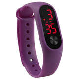 Fashion Outdoor Simple Sports Red LED Digital Bracelet Watch Men Women Colorful Silicone Watches Kids Children Wristwatch Gift