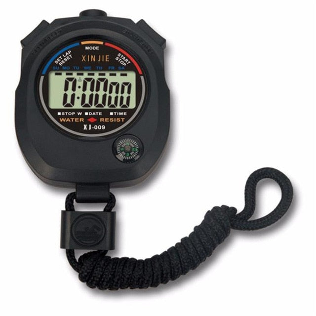 Classic Digital Professional Handheld LCD Chronograph Sports Stopwatch Timer Stop Watch With String 2018 New Sale  #4A26