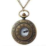 Vintage Bronze Steampunk Pocket Watch Roman Numerals Quartz Necklace Pocket & Fob Watches Chain Men Women Clock Relogio De Bolso