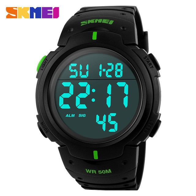 LED Digital Military Watch Men 50M Dive Swim Dress Sports Watches Fashion Outdoor Wristwatches Man relogio masculino SKMEI 2018
