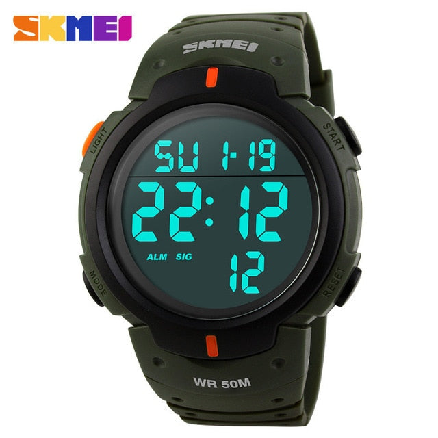 LED Digital Military Watch Men 50M Dive Swim Dress Sports Watches Fashion Outdoor Wristwatches Man relogio masculino SKMEI 2018