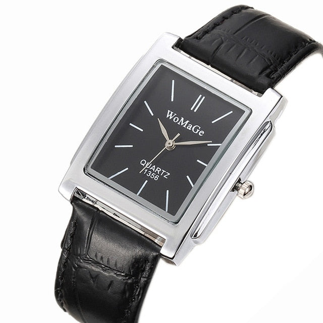 2019 New Square Men Watch Rose Gold Silver Case Men Watches 2019 Luxury Brand Leather Band Quartz Clock Montre Homme Vintage