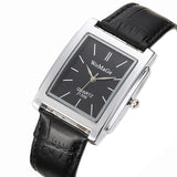 2019 New Square Men Watch Rose Gold Silver Case Men Watches 2019 Luxury Brand Leather Band Quartz Clock Montre Homme Vintage