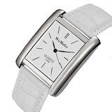 2019 New Square Men Watch Rose Gold Silver Case Men Watches 2019 Luxury Brand Leather Band Quartz Clock Montre Homme Vintage
