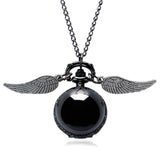 Retro Clock Necklace Pocket Watch Vintage Snitch Gold Ball Silver Bronze Fob Chain Watch Men Women relogio de bolso