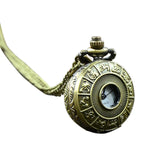 wholesale 2018 Retro Vintage Steampunk Quartz Necklace Carving Pendant Chain Clock Pocket Watch