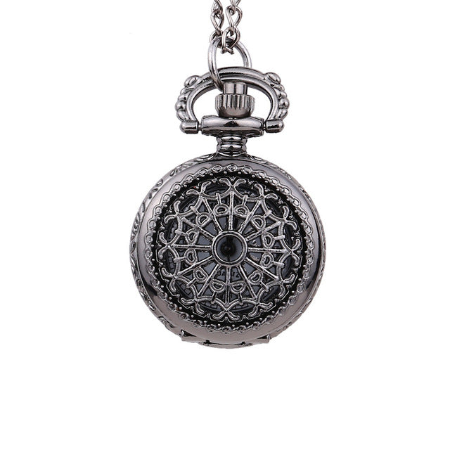 Vintage Round Dial Quartz Small Pocket Watch Classical Roman Scale Pocket watch man woman kid gift necklace clock Couple old man